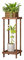 CVNIMV Pflanzenständer, Blumenständer mit 2 Etagen, freistehender Pflanzenständer aus Holz, Blumenständer für drinnen und draußen, 2 Farben, 4 Größen (braun 80 cm)