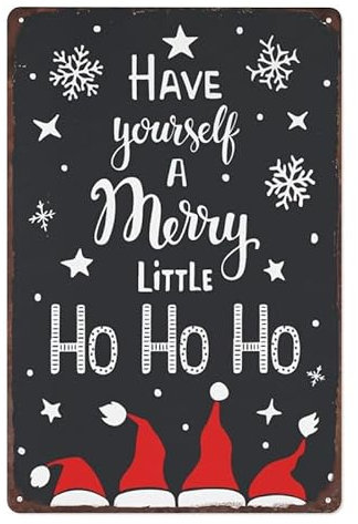 Schild mit Aufschrift Have Yourself a Merry Little Christmas, für Zuhause, Café, Bar, Club, Dekoration, 20,3 x 30,5 cm