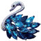Wilitto Damen-Party-Brosche, Antibelichtung, elegant, Schwan, Retro, Anstecknadel für Kleidung, Schmuck, Herren, Anzug, Mantel, Revers, Vintage-Stil, Strass, Metalllegierung, Sekundärer Stein