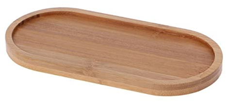 Bandejas para Servir, Bandeja para Desayuno, platillo de Madera de Forma Ovalada, Mini Bandeja para Maceta, diseño Simple y Elegante, Bandeja para Comida Decorativa para el hogar
