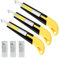 VicBou 3 Stück Cuttermesser Set 18mm mit 30 Ersatzklingen, Profi Acrylschneider für Kunststoff, Acrylplatten, Acrylplatte PVC Platten Transparent, ABS Kunststoffplatte
