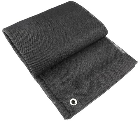 Toile Ombrage Exterieur Filet pare-soleil rond en soie noir for balcon, plantes succulentes, abri solaire, pergola de jardin, maille d'ombre isolée, écran de confidentialité Toile D'Ombrage(0.6x4m)