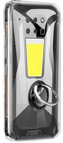 HuiYouMY Case with Ring Compatible with Unihertz Tank 3 Pro, Silicone Shockproof Case Compatible with Unihertz Tank 3 Pro Protective Mobile Phone Case Clear