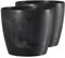 Tymar Pot de Fleurs, Pot de Plantes en Plastique, Lot de 2, Forme Ronde, Cache-Pot (Béton Noir, ø 25 cm)