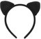 BCHKO Katzenohren Haarreif Damen Katzen Kostüm für Halloween Karneval und Fasching(Schwarz)