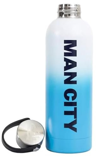 Man City Water Bottle 500ML Chunky Flask Football Gift