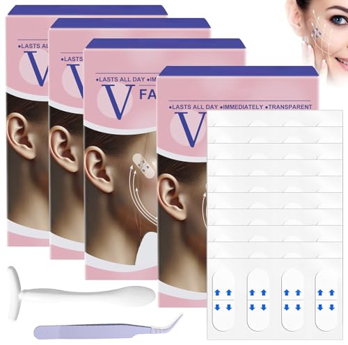 Neck Tape Lifting Invisible, Invisible Face Tape - Anti-Faltenband aus PU-Material für doppeltes Kinn, Gesichtslifting & natürliche Hautstraffung, Skin Tape for Lifting Sagging Skin
