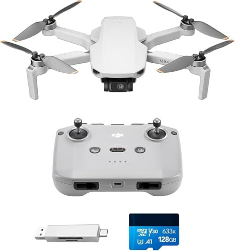 DJI Mini 4K Bundle, Drone con Fotocamera 4K HD, Meno di 249 g, Stabilizzatore 3 Assi, Trasmissione Video 10 km, Return Automatico, Resistenza al Vento, 31 Min di Volo