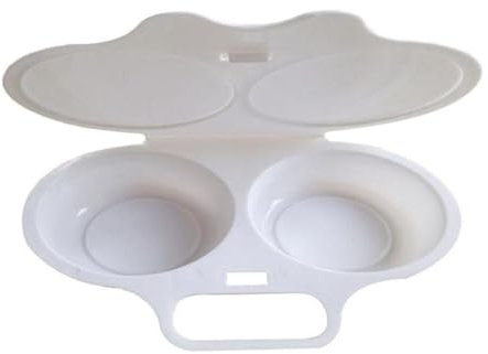 Versátil caja de huevos para microondas, recipiente para freír huevos para profesionales ocupados y estudiantes