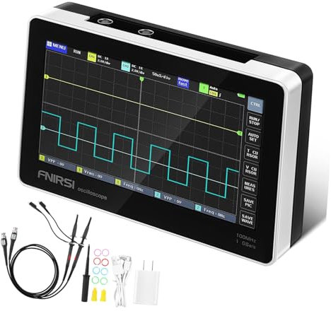 Alipis Oszilloskop Frequenzzähler Multimeter -Sonden Automotive-Laborbereich digitale Signalverarbeitung Zündspulen -Tester Relaistester 6000 mAh Lithiumbatterie Black