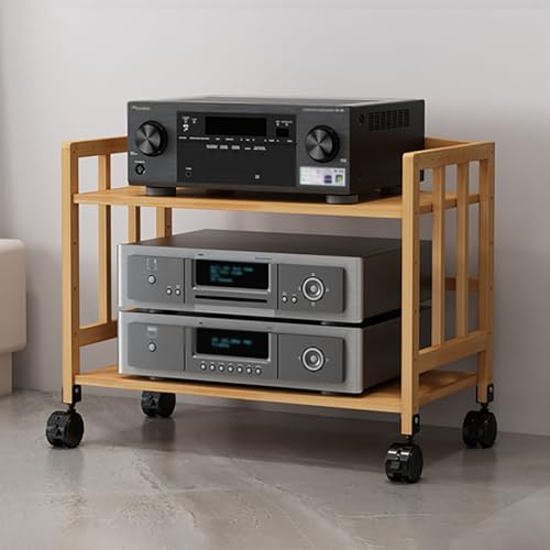 Verstellbares Regal, Audio-Regal, Media-Ständer, robuster AV-Schrank für Stereoanlagen, einfache Montage, Aufbewahrungslösung für Home Entertainment