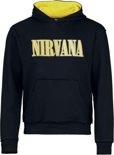 Nirvana Logo Männer Kapuzenpullover schwarz/gelb Band-Merch, Bands