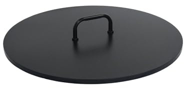 sweeek - Couvercle pour brasero Acier Noir 80cm