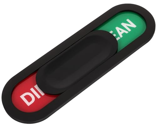 STAHAD Schwarzer Geschirrspüler Magnet aus Acryl Oval Doppelseitig mit Sauber Schmutzig Schild für Spülmaschine und Haushalt