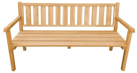 AXI Violette Gartenbank aus Holz in Braun | Holzbank mit Armlehnen | FSC 100% Hemlockholz Parkbank für den Garten/Terrasse mit Rückenlehne für 3 Personen | 170 x 62,5 x 92,5 cm