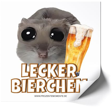 Lecker Bierchen Sticker - Malle Aufkleber, für Festival oder Ballermann, witzige Sticker Sets für Party, Trinkspiel, JGA, Urlaub, Mallorca Sticker Set Accessoires lustig | 50 Stück