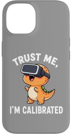 Hülle für iPhone 14 Niedliches T-Rex VR Gamer Dinosaurier Design