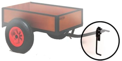 Berg Gokart Stützfuß für Anhänger | Einfache Montage & Kompatibel mit XL, Steel, Tandem Trailer | Robust & Langlebig | Ideal für Kinder Zubehör | Outdoor Spielzeug | Farbe: Schwarz