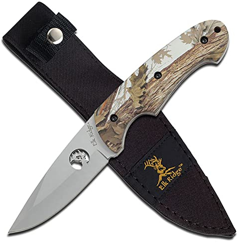 Elk Ridge Erwachsene Taschenmesser ER-046CA, Wald camo beschichtet Griff, M, ER-046CA