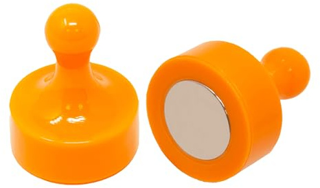 Orange Jumbo Skittle Magnets for Fridge, Office, Whiteboard, Noticeboard, Filing Cabinet - 29mm dia x 38mm tall
