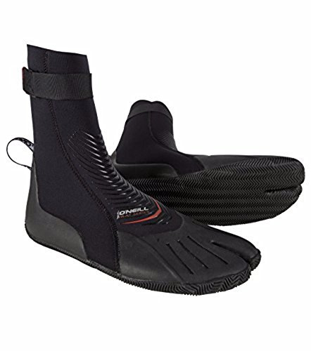 O'NEILL Heat 3mm Split Toe Neoprene Boot with Textured Rubber Sole for Cold Water Surfing, Paddleboarding, Snorkeling, and Any Water Activities