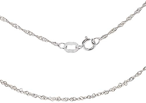 CARISSIMA Damen 9k (375) Weißgold 1.2mm Diamantschliff Twist Panzerkette 5.13.0464 46cm/18zoll