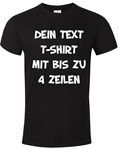 T-Shirt Personalisieren. Tshirt selbst gestalten z.B. JGA T-Shirt mit Wunschtext auch als Mannschaftsshirts