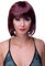 WIG ME UP - PW0114-PC99 Sexy Party Perücke Bob Disco Kurz & Frech Go-Go Party Burlesque Dunkles Aubergine-Rot