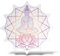 erreinge Aufkleber Padmasana Yoga-Ohm-Mandala-Aufkleber Lotus Blume geformt PVC für Abziehbild Tapete Auto Moto Helm Camper Laptop - 30 cm
