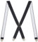 YEHMAN Bretelle large X Made in France 3.5 cm à grosses pinces/clips Homme Femme (Noir)