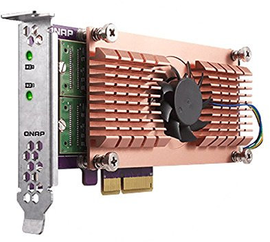 QNAP QM2-2P DUAL M.2 22110/2280 PCIE SSD EXP CARD PCIE GEN2 X 4 - (> HIGH END STORAGE ACC)
