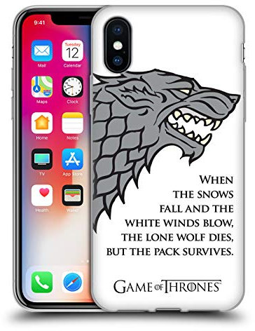 Head Case Designs Offizielle HBO Game of Thrones Weiße Winde Grafiken Soft Gel Handyhülle Hülle kompatibel mit Apple iPhone X/iPhone XS