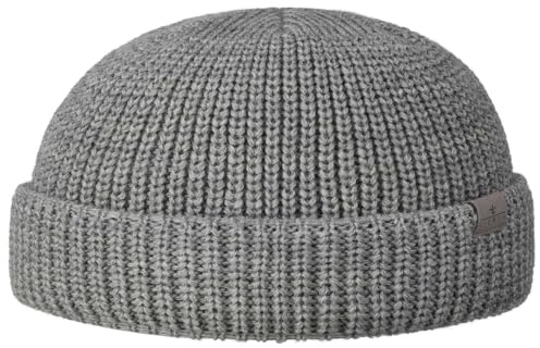 LIERYS Costa Dockermütze Herren Wintermütze aus Schurwolle Made in Germany Strickmütze mit Umschlag Dockercap Herbst Winter