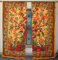 GDONLINE Orange Baum des Lebens Mandala Baumwolle Vorhang Wandbehang Mandala Fenster Tür Vorhänge Wand Paneele Hippie Boho Decor Tapisserie Fenster Behandlungen Balkon Zimmer Decor Vorhang