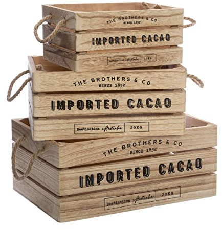 ATMOSPHERA CREATEUR D'INTERIEUR Caja Colonial Cagette x 3