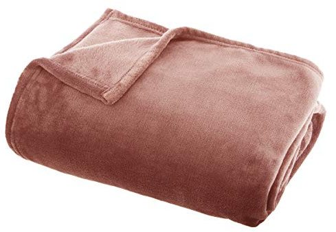Univers décor Wohndecke, Flanell, 130 x 180 cm, Atmosphera, 100% Polyester, Blush, Plaid flanelle 130 x 180 cm Atmosphera