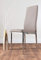 Furniturebox UK Milan Dining Chair - Set of 4 or 6 Dining Chairs - Premium Dining Room Chairs - Contemporary & Luxurious Chrome Hatched Diamond Faux Leather Dining Seats (6x Cappuccino Grey Chairs)