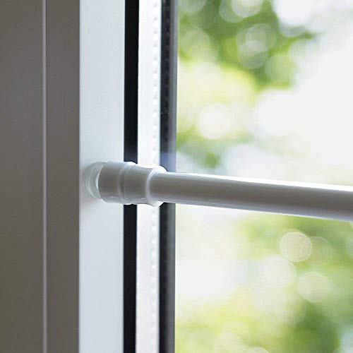 Klemmstange für Fenster Gardine Länge wählbar bis 120 cm (90-120 cm (weiß))