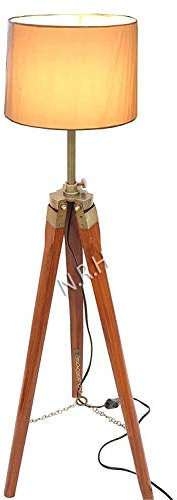 Nautical Replica Hub Wooden Tripod Floor Lamp Base Bedroom Home&Office Decor (with Out Shade)