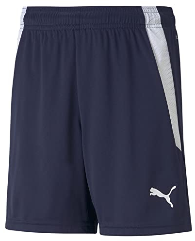 PUMA Unisex Kinder Teamliga Jr Shorts, Peacoat-puma White, 116 EU