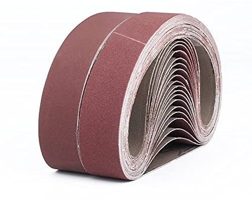 FEIHU Nastri abrasivi in allumina,50 x 686 mm Nastro Abrasivo,40/80/120/180/320,ciascuno 3 nastri in carta vetrata,per levigatrice a nastro,15 pezzi