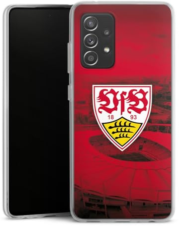 Silikon Hülle kompatibel mit Samsung Galaxy A52 Case transparent Handyhülle VfB Stuttgart Stadion Offizielles Lizenzprodukt