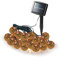 Esotec orientalische Solar Lichterkette Oriental Balls, 9,5m, 20 LEDs, warmweiß, Zuleitung 2m, Akku, Solarmodul, Erdspieß, Lampions, Rost Optik, Kugellichterkette, Metall, aussen, winterfest, 102186