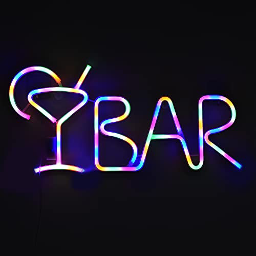 buywin Neon BAR Sign with Remote Control Light Up Alphabet Letter Lights LED BAR Decorative Lamps for Home Pub,Party,Tavern,Bar counter(4colors)