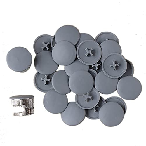 Plastic Screw Cover Cap, Phillips Screw Head Protection Decoration Cap for Furniture, Gray, 100 Pcs
