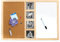 KPH Memoboard Bilderrahmen für 4 Fotos in 10x10 cm Whiteboard Pinwand Notiztafel: Farbe: Natur