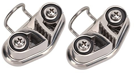 Cam Cleat für Boote, Cam Cleat aus 316 Edelstahl mit Drahtführungsring, Pilates-Ausrüstung für Segelboote, hochglanzpoliert für 10 mm Seil