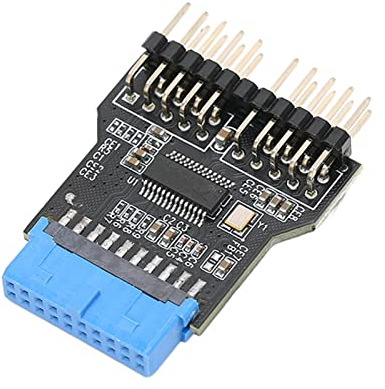 PUSOKEI USB 3.0 19-Pin-zu-Dual-9-Pin-Adapter, 480-Mbit/s-USB-3.0-Buchsen-Splitter, 19-PIN-zu-Dual-9-Pin-Schnittstellenerweiterungskarte, Sockel-Adapterkarte, für