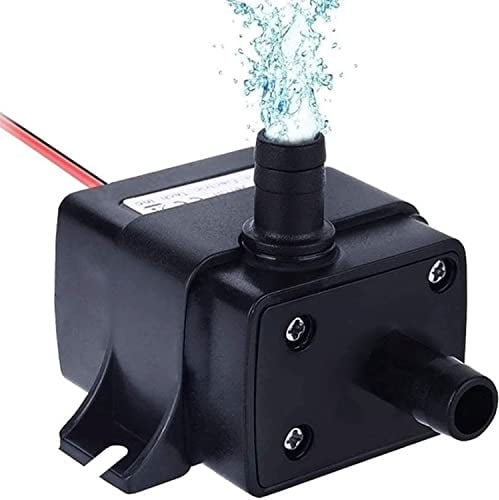 Retoo Mini bomba de agua de 12 V, bomba sumergible submersible para acuario, 240 l/h 4,8 W, sin escobillas, bomba sumergible pequeña, bomba de fuente, bomba centrífuga, diámetro de la boquilla: 8 mm