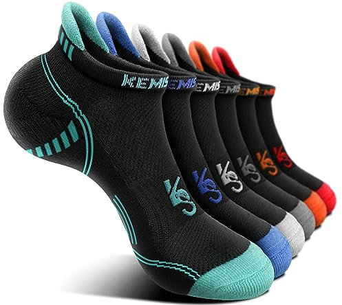 KEMISANT Sneaker Socken 6 Paar, Socken Herren Sportsocken Laufsocken Knöchelsocken Kurzsocken,Atmungsaktive Anti Schweiß(6Paare,47-50)